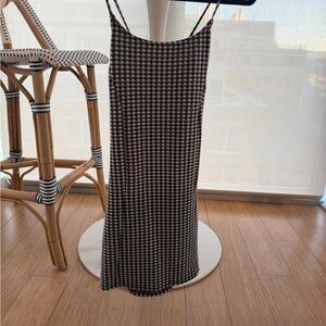 Topshop Black and White Checkered Dress